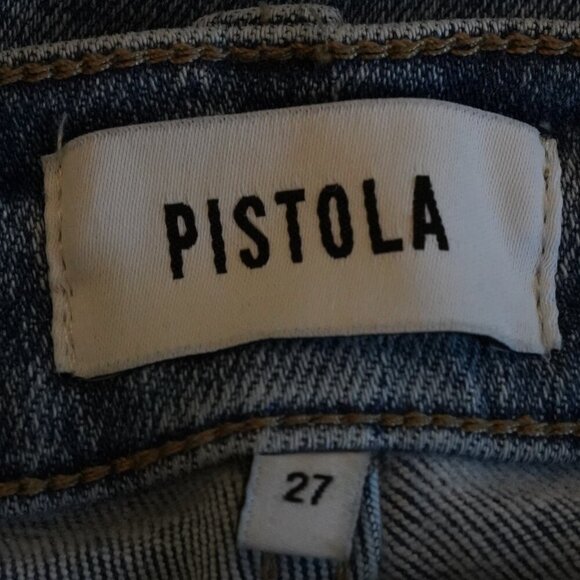 Pistola, Keaton, High Rise Slim Straight Leg Jeans, Light Medium Wash, Blue - Picture 6 of 6